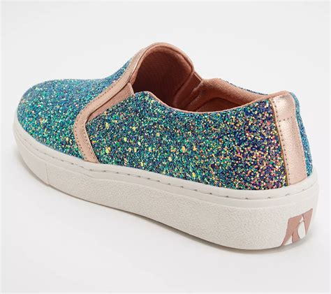 sparkly slip on tennis shoes.